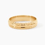 Alliance June 2 Rangs Diamantee Or Jaune - Alliances duo Unisex | Marc Orian
