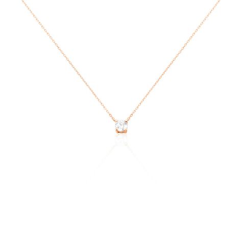 Collier Colby Or Rose Oxyde De Zirconium - Colliers solitaires Femme | Marc Orian