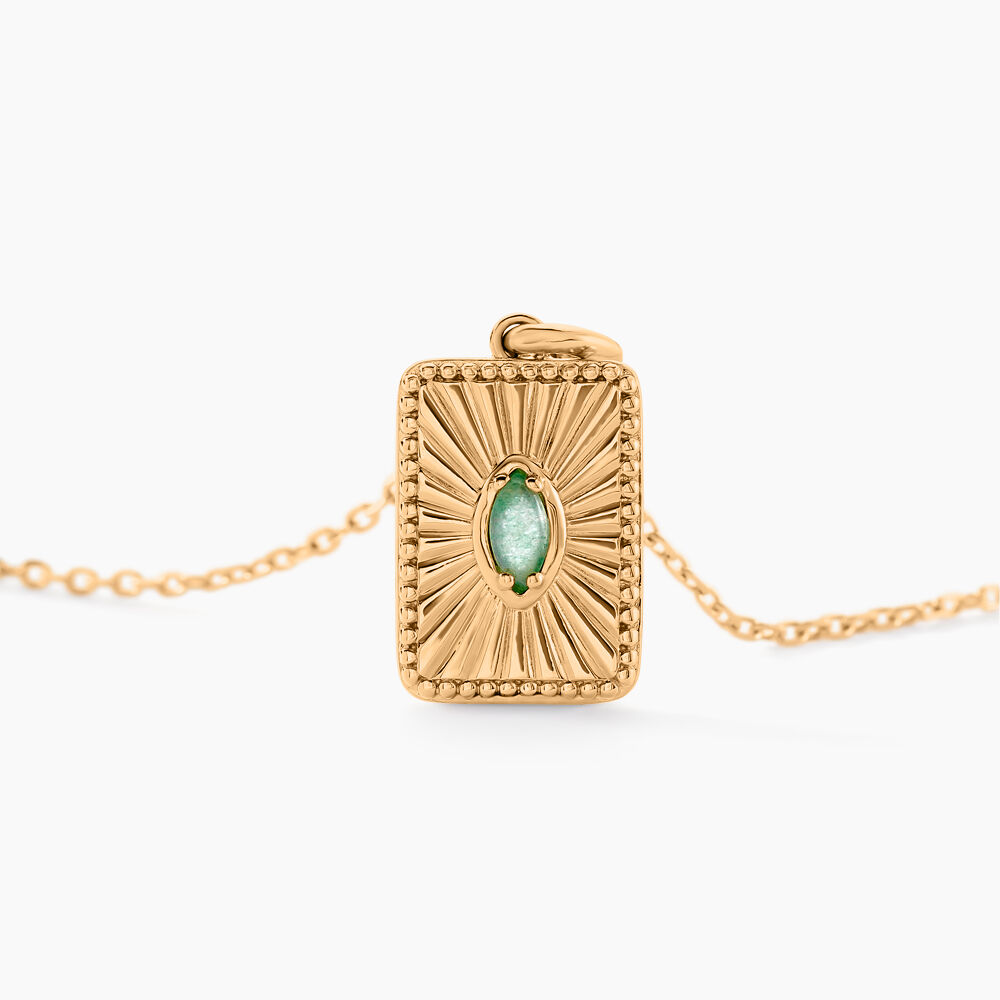 Collier Acapulco Plaqué Or Jaune Aventurine - Colliers avec pierres Femme | Marc Orian