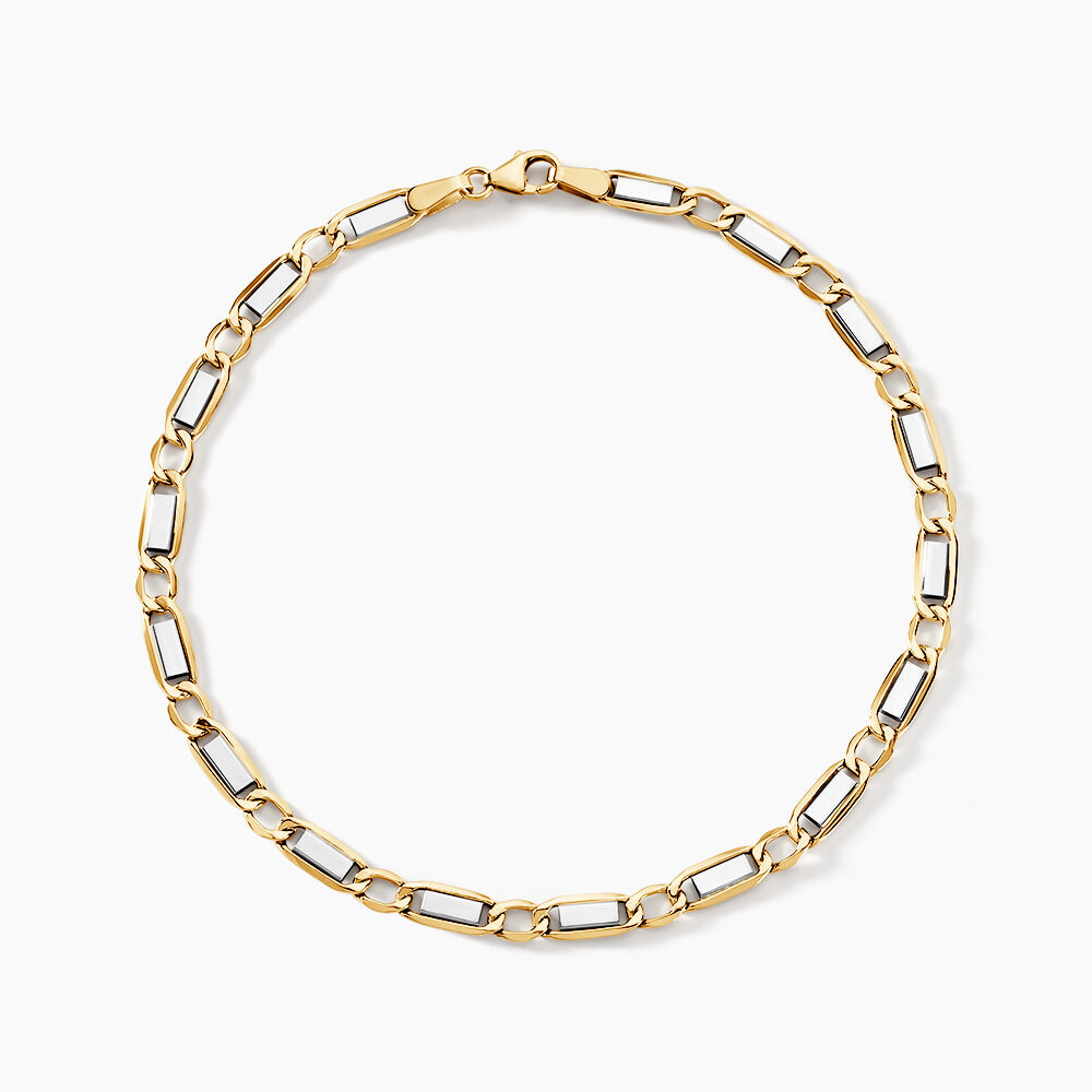 Bracelet Danae Plaquette Or Bicolore - Bracelets mailles Homme | Marc Orian