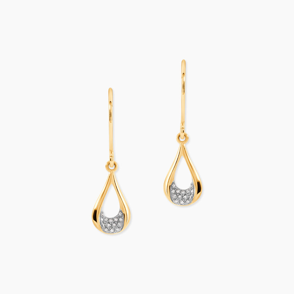 Boucles D'Oreilles Pendantes Ephraim Or Jaune Diamant - Pendantes Femme | Marc Orian