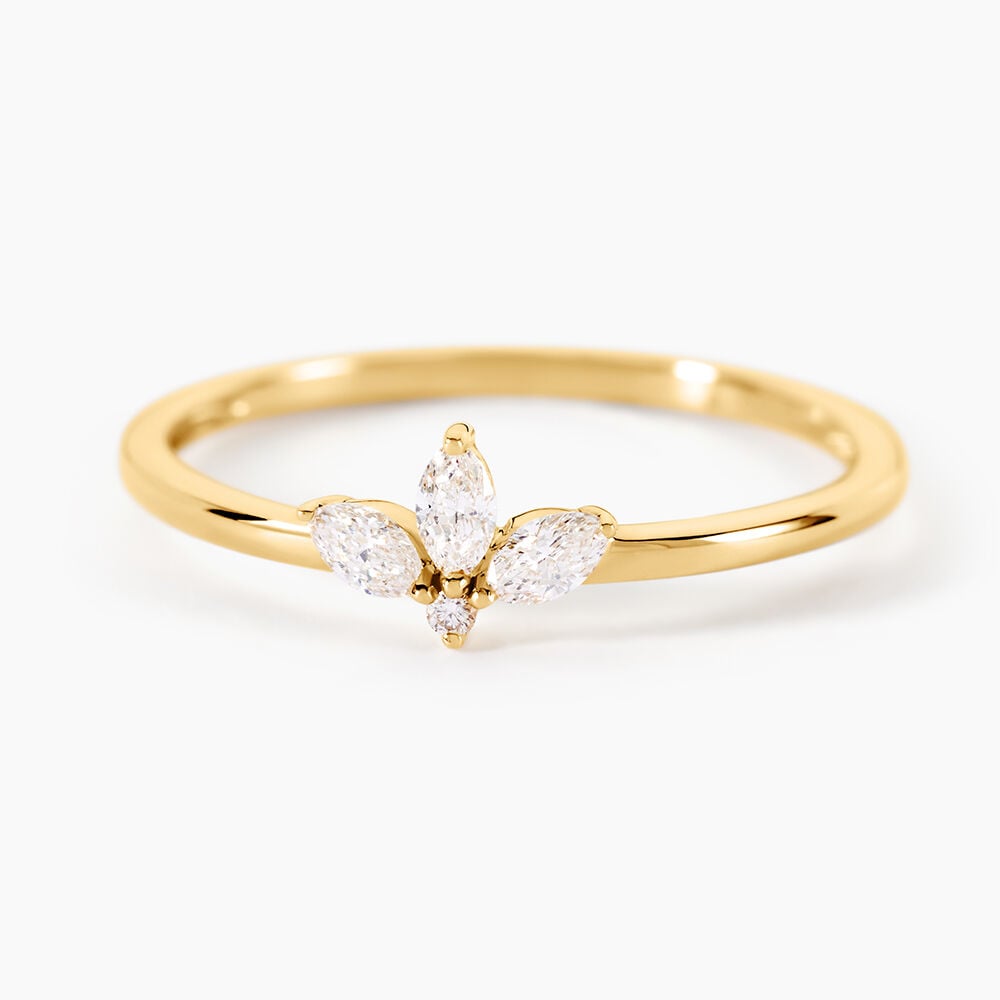 Bague Vasilica Or Jaune Diamant Synthétique - Bagues avec pierre Femme | Marc Orian
