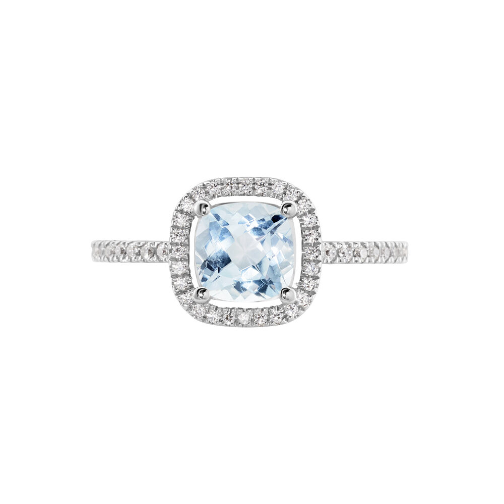 Bague Or Blanc Adrienne Topaze Oxydes De Zirconium - Bagues pierres fines Femme | Marc Orian