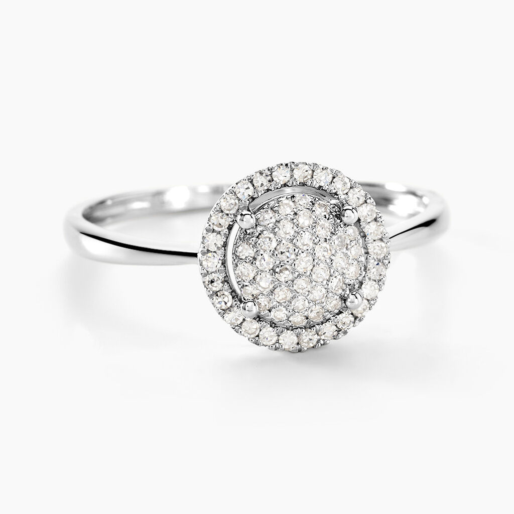 Bague Soleil D'hiver Or Blanc Diamant Divers - Bagues pierres précieuses Femme | Marc Orian