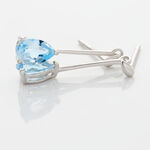 Boucles D'oreilles Pendantes Goutte Or Blanc Topaze - Pendantes Femme | Marc Orian