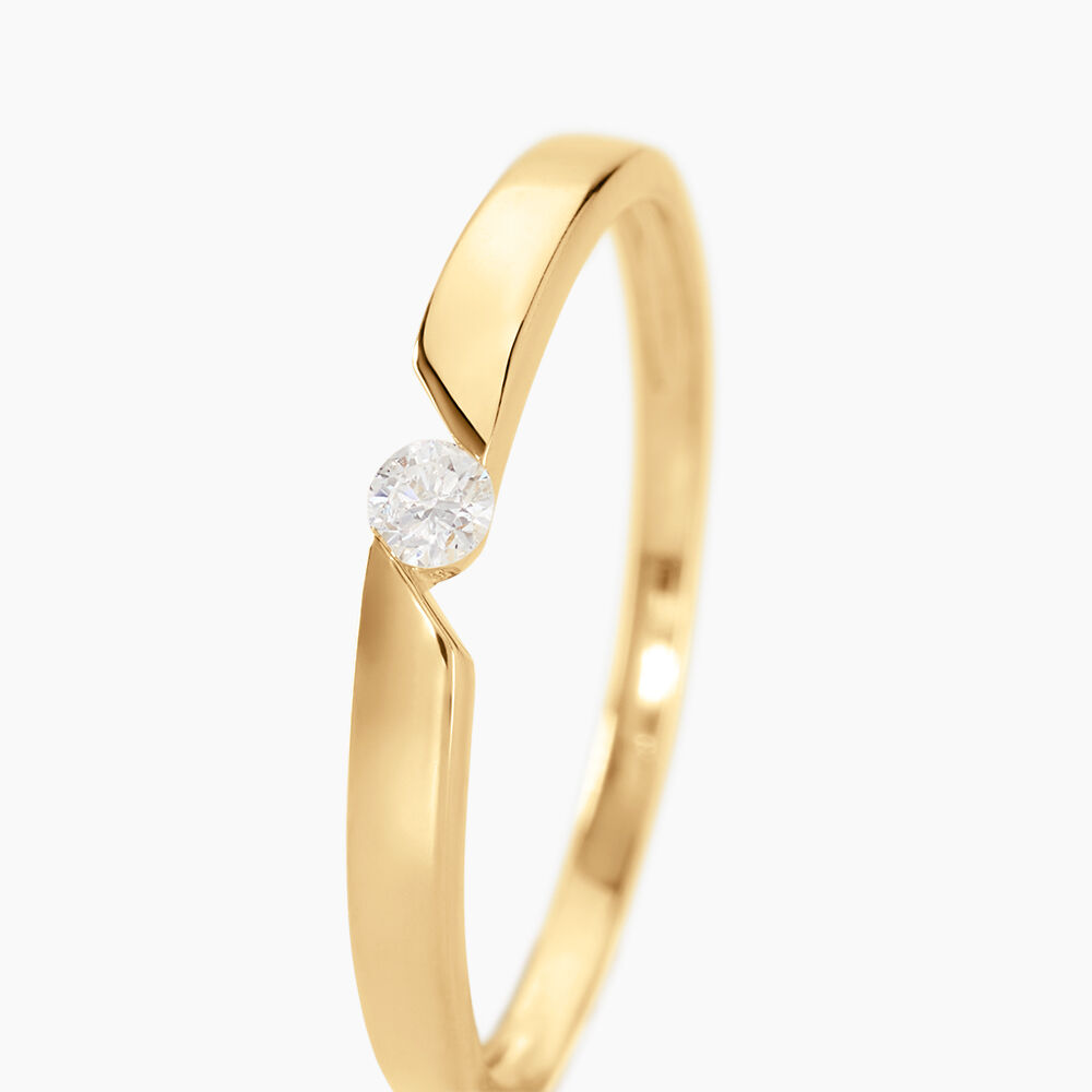 Bague Solitaire Anilie Or Jaune Diamant - Parures de mariage Femme | Marc Orian