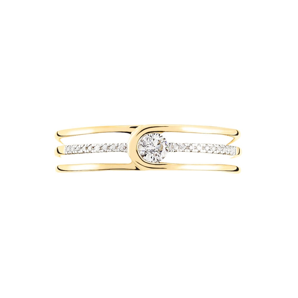 Bague Louane Or Jaune Oxyde De Zirconium - Solitaires Femme | Marc Orian