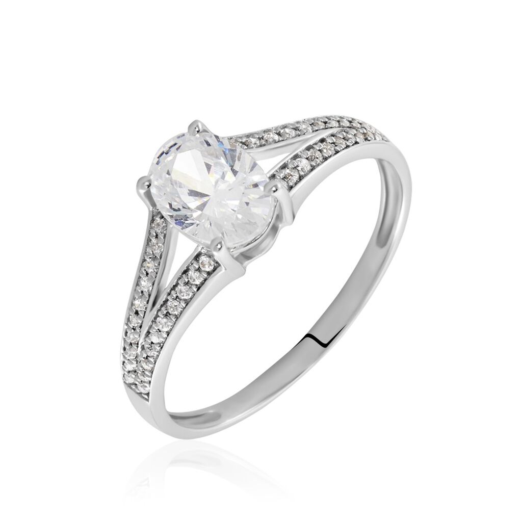 Bague Solitaire Or Blanc Regis Oxyde De Zirconium - Solitaires Femme | Marc Orian