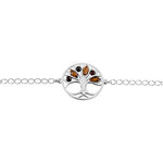 Bracelet Argent Blanc Odaya Ambre - Bracelets cha&icirc;nes Femme | Marc Orian