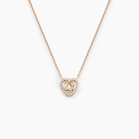 Collier Suzon Argent Rose Oxyde De Zirconium - Colliers avec pierres Femme | Marc Orian