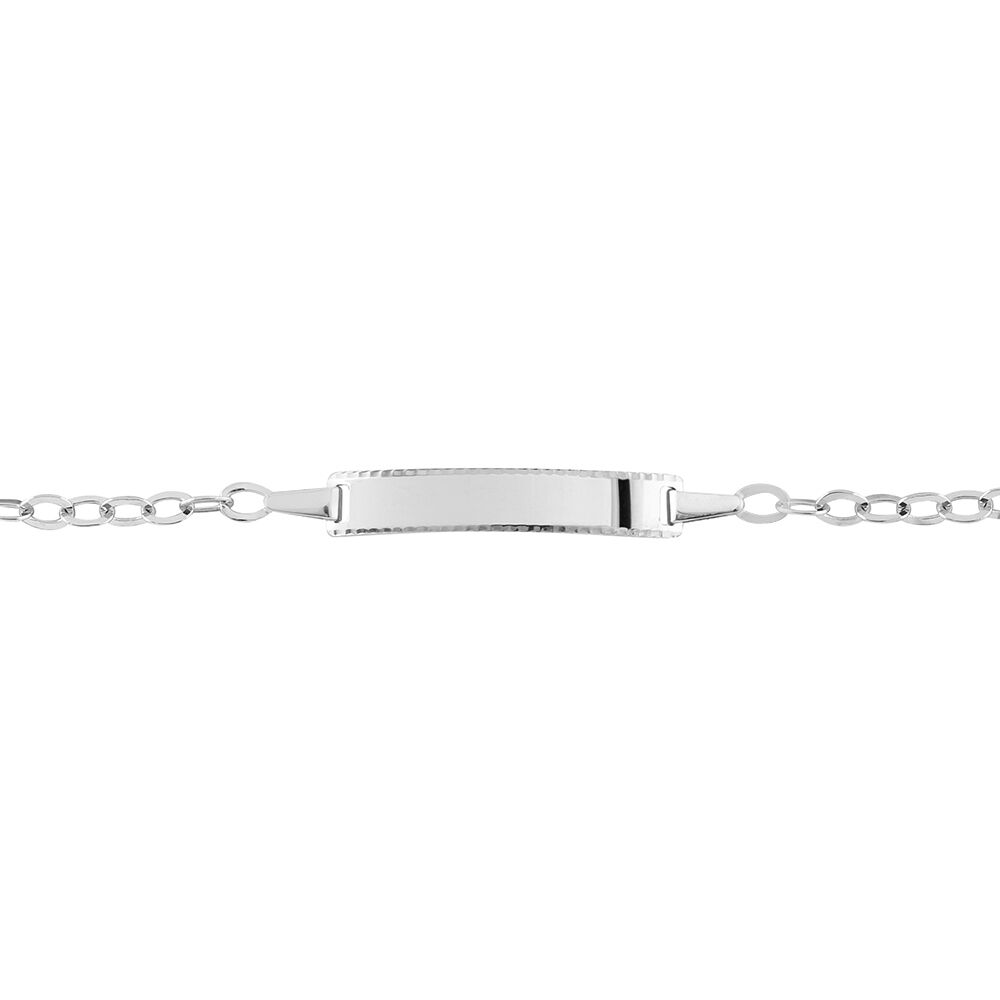Bracelet Identité Gaspardine Maille Forçat Or Blanc - Gourmettes Enfant | Marc Orian