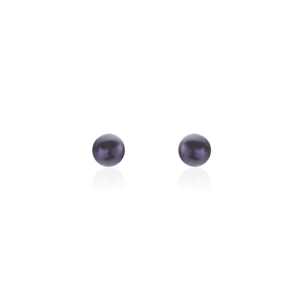 Boucles D'oreilles Puces Micaelle Teintees Or Jaune Perle De Culture - Boucles d'oreilles mariage Femme | Marc Orian