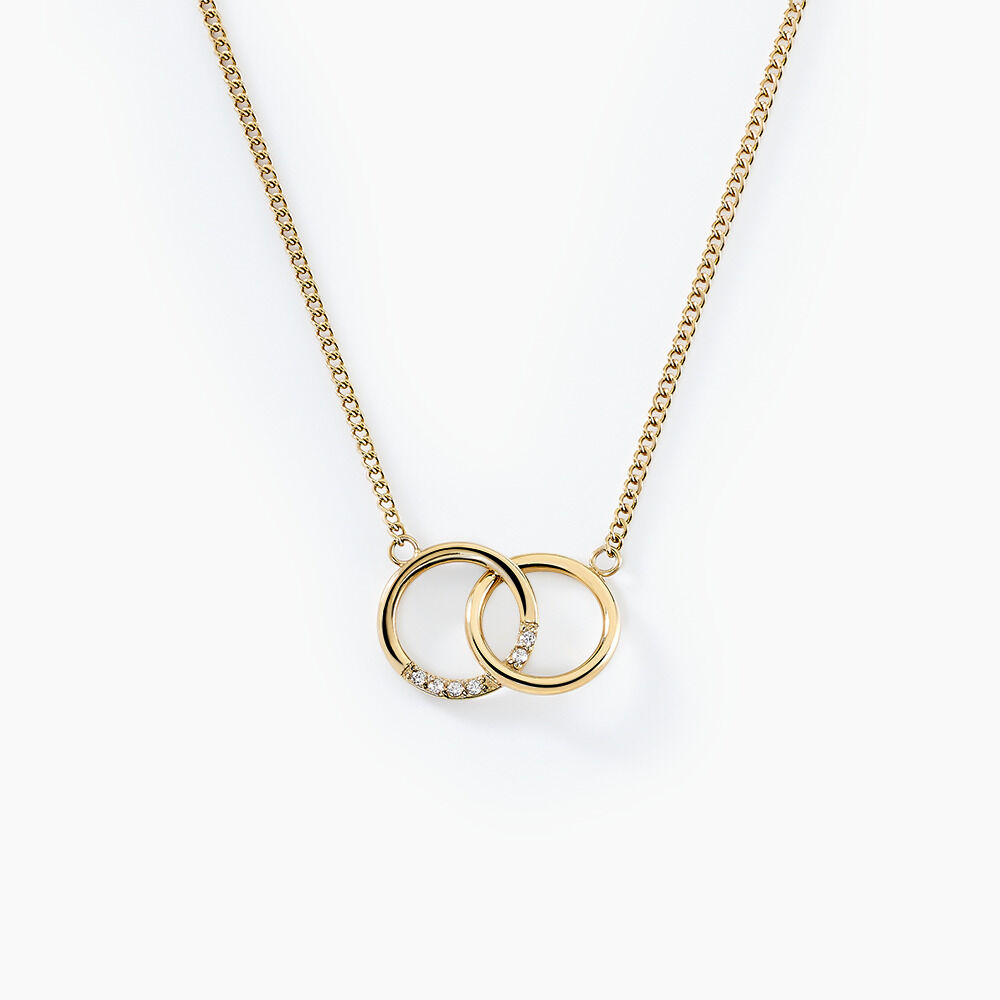 Collier Acier Dor&eacute; Oxydes De Zirconium - Colliers avec pierres Femme | Marc Orian