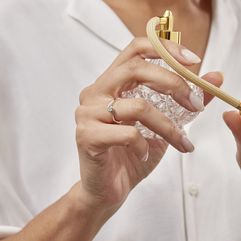 Bague Solitaire Vrille Or Blanc Diamant - Bagues Solitaire Femme | Marc Orian