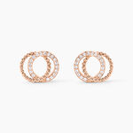 Boucles D'oreilles Puces Janne Argent Rose Oxyde De Zirconium - Puces Femme | Marc Orian