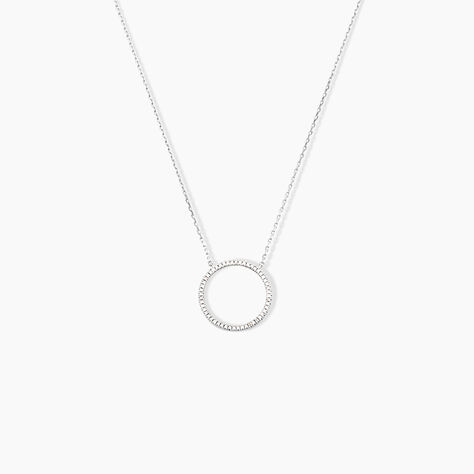 Collier Amene Or Blanc Diamant - Colliers avec pierres Femme | Marc Orian