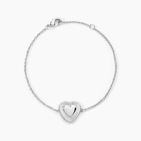 Bracelet C&oelig;ur Ardent Argent Blanc - Bracelets fantaisie Femme | Marc Orian