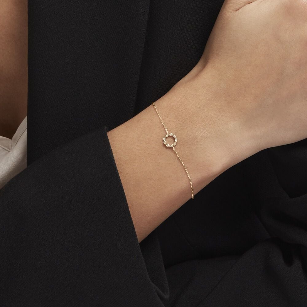 Bracelet Or Jaune Adino Diamants - Bracelets chaînes Femme | Marc Orian