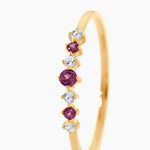 Bague Libbie Or Jaune Rhodolite Oxyde De Zirconium - Bagues avec pierre Femme | Marc Orian