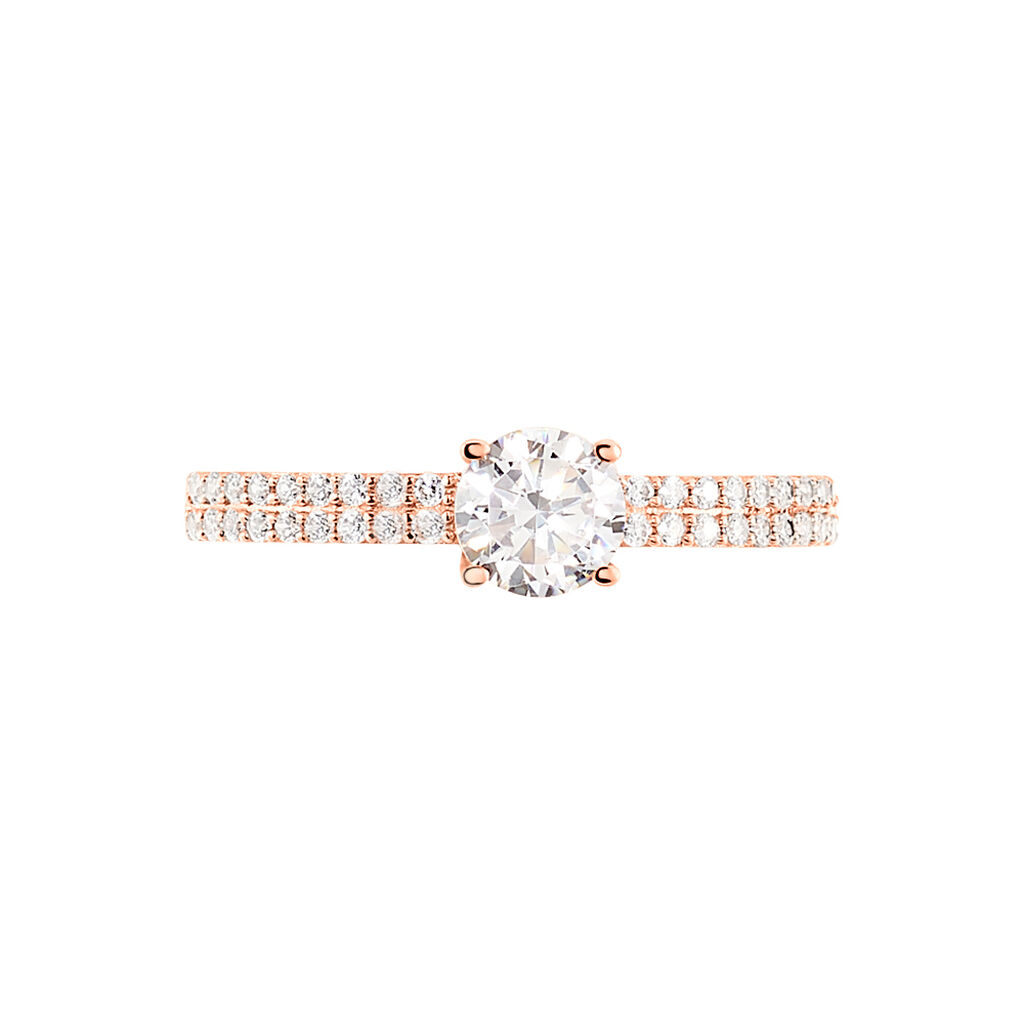 Bague Solitaire Dayna Or Rose Oxyde De Zirconium - Bagues Solitaire Femme | Marc Orian
