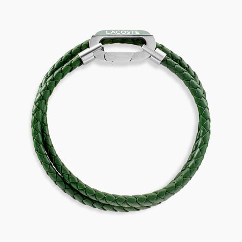 Bracelet Lacoste Starboard Cuir De Veau Vert - Bracelets cuir Homme | Marc Orian