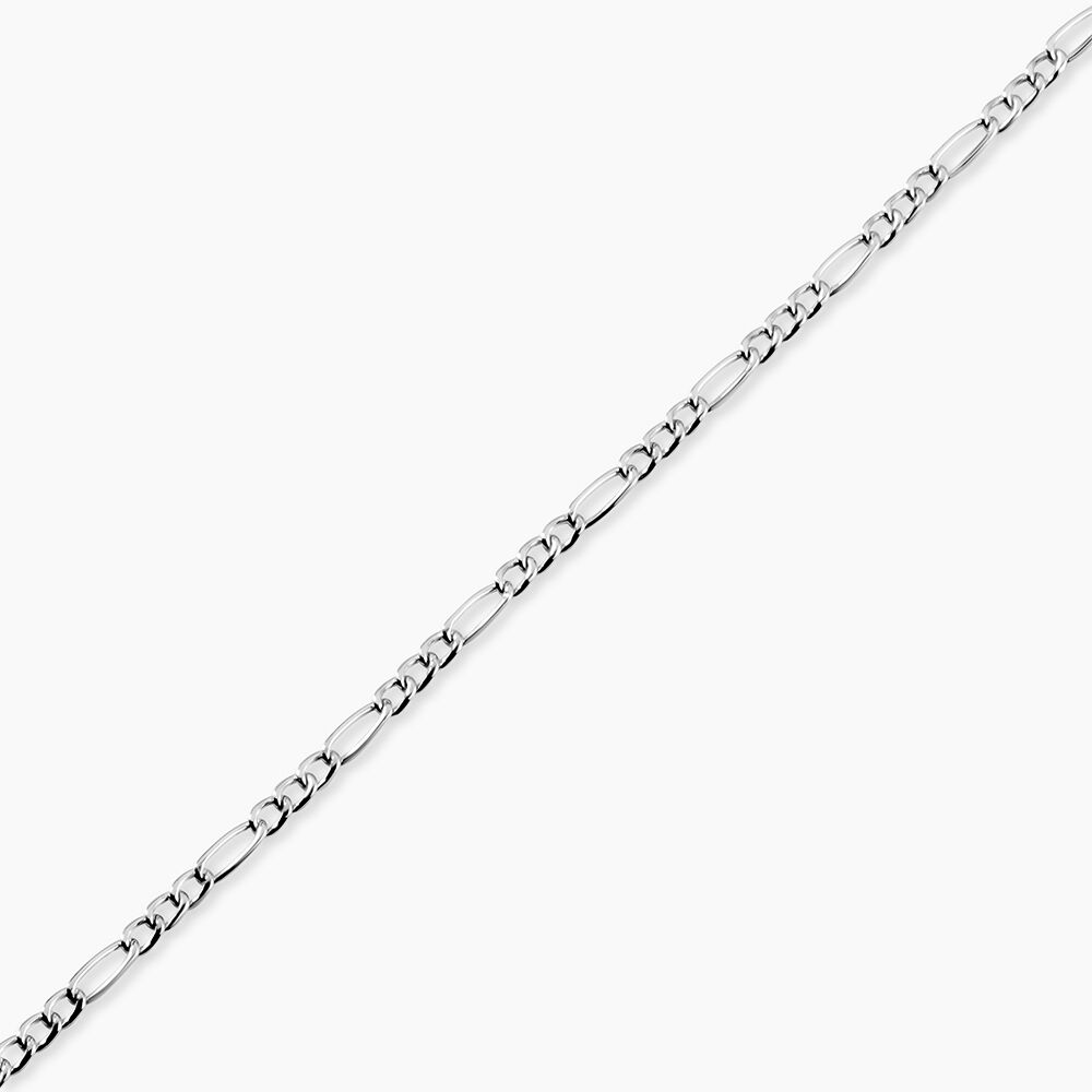 Bracelet Cameo Maille Alternee 1/3 Or Blanc - Bracelets mailles Femme | Marc Orian