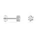 Boucles D'oreilles Puces Petrine Argent Blanc Oxyde De Zirconium - Puces Femme | Marc Orian