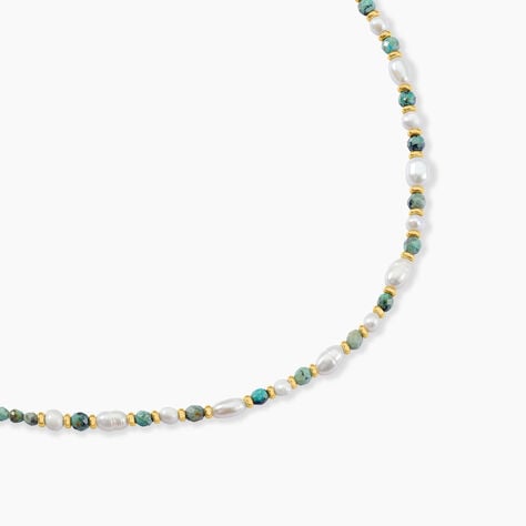 Collier Athena Acier Jaune Turquoise - Colliers avec pierres Femme | Marc Orian