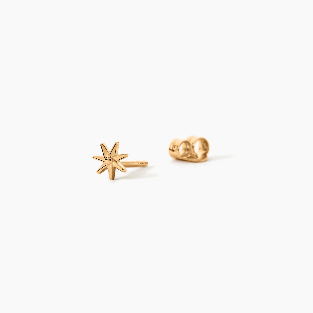 Boucles D'Oreilles Puces Shania Plaqu&eacute; Or Jaune - Puces Femme | Marc Orian