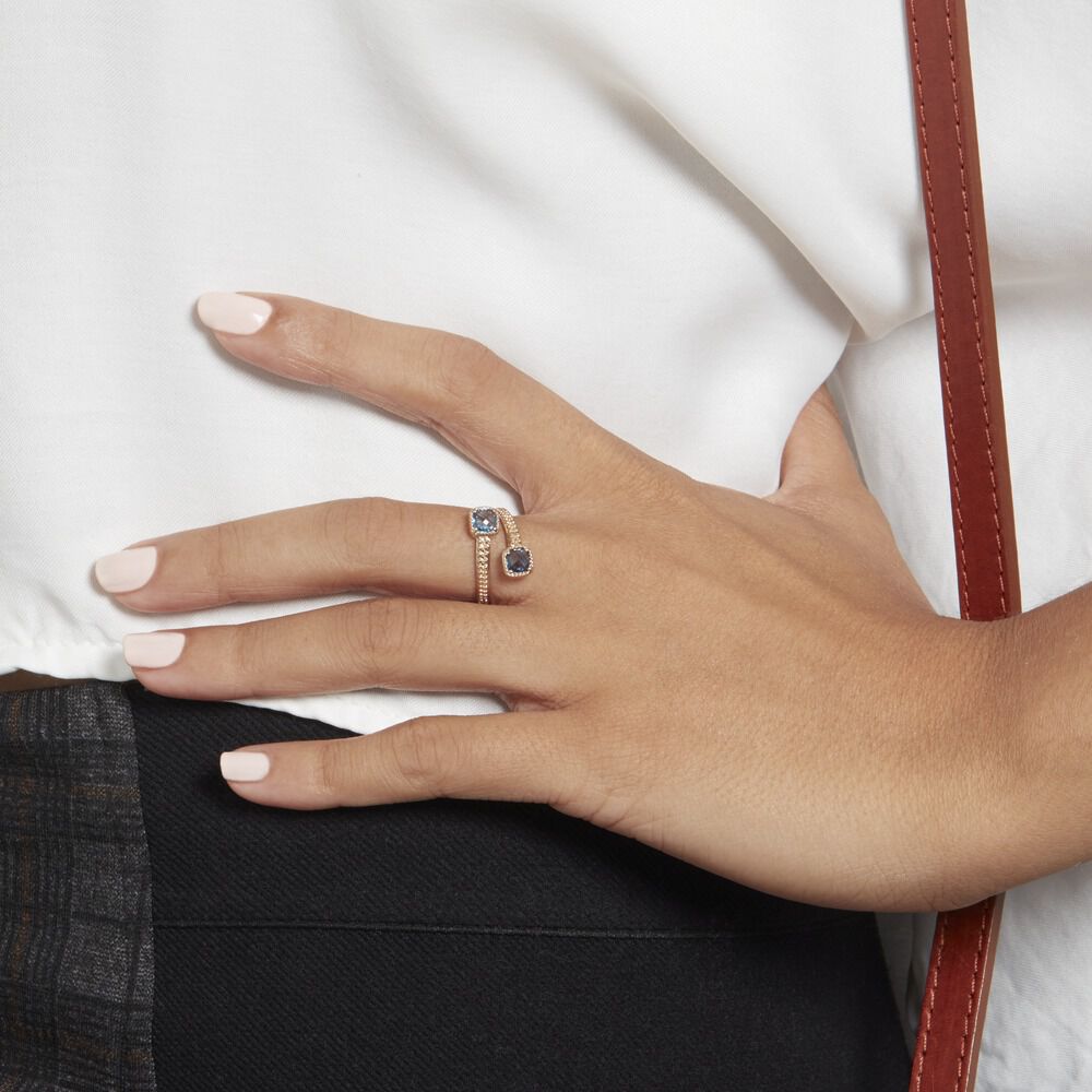 Bague Ilvaae Plaqu Or Pierre Bleue FQDFJXB145L Marc Orian
