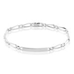 Bracelet Identit&eacute; Anilo Argent Blanc - Gourmettes Homme | Marc Orian