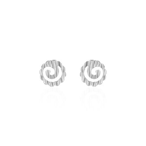 Boucles D'oreilles Puces Selima Argent Blanc - Clous d'oreilles Femme | Marc Orian