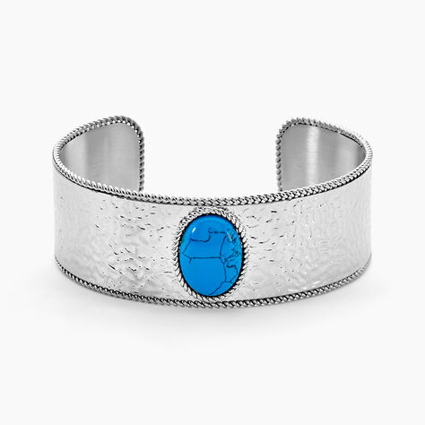 Bracelet Jonc Imagine Tiffany Acier Blanc Pierre De Synthese - Bracelets joncs Femme | Marc Orian