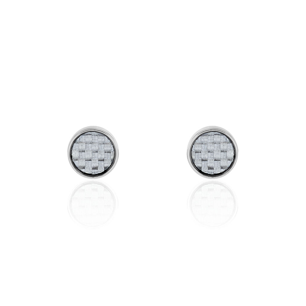 Boucles D'oreilles Puces Phebus Him Classique Acier Blanc - Puces Homme | Marc Orian