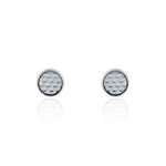 Boucles D'oreilles Puces Phebus Him Classique Acier Blanc - Puces Homme | Marc Orian