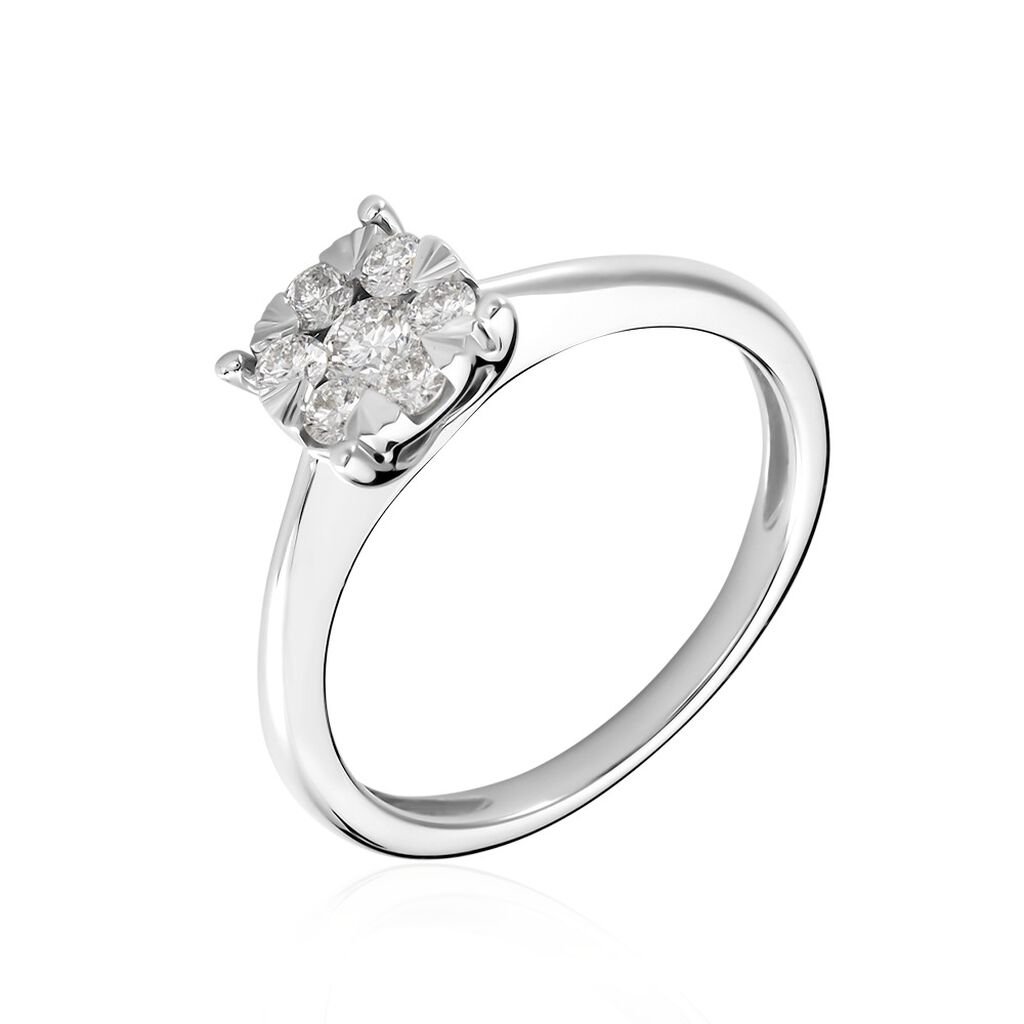 Bague Solitaire Or Blanc Dream Diamants - Parures de mariage Femme | Marc Orian
