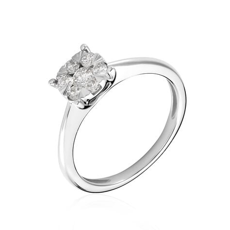Bague Solitaire Or Blanc Dream Diamants - Parures de mariage Femme | Marc Orian