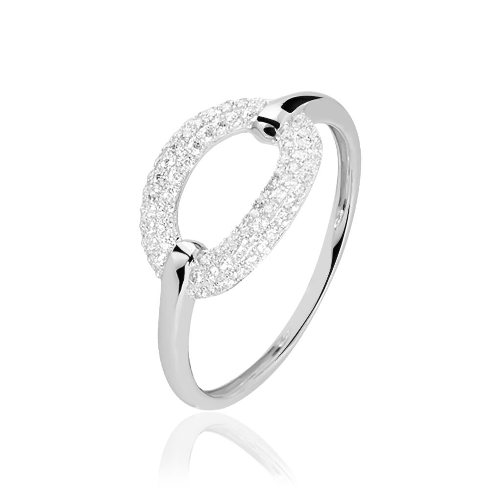 Bague Or Blanc Oxyde De Zirconium - Bagues avec pierre Femme | Marc Orian