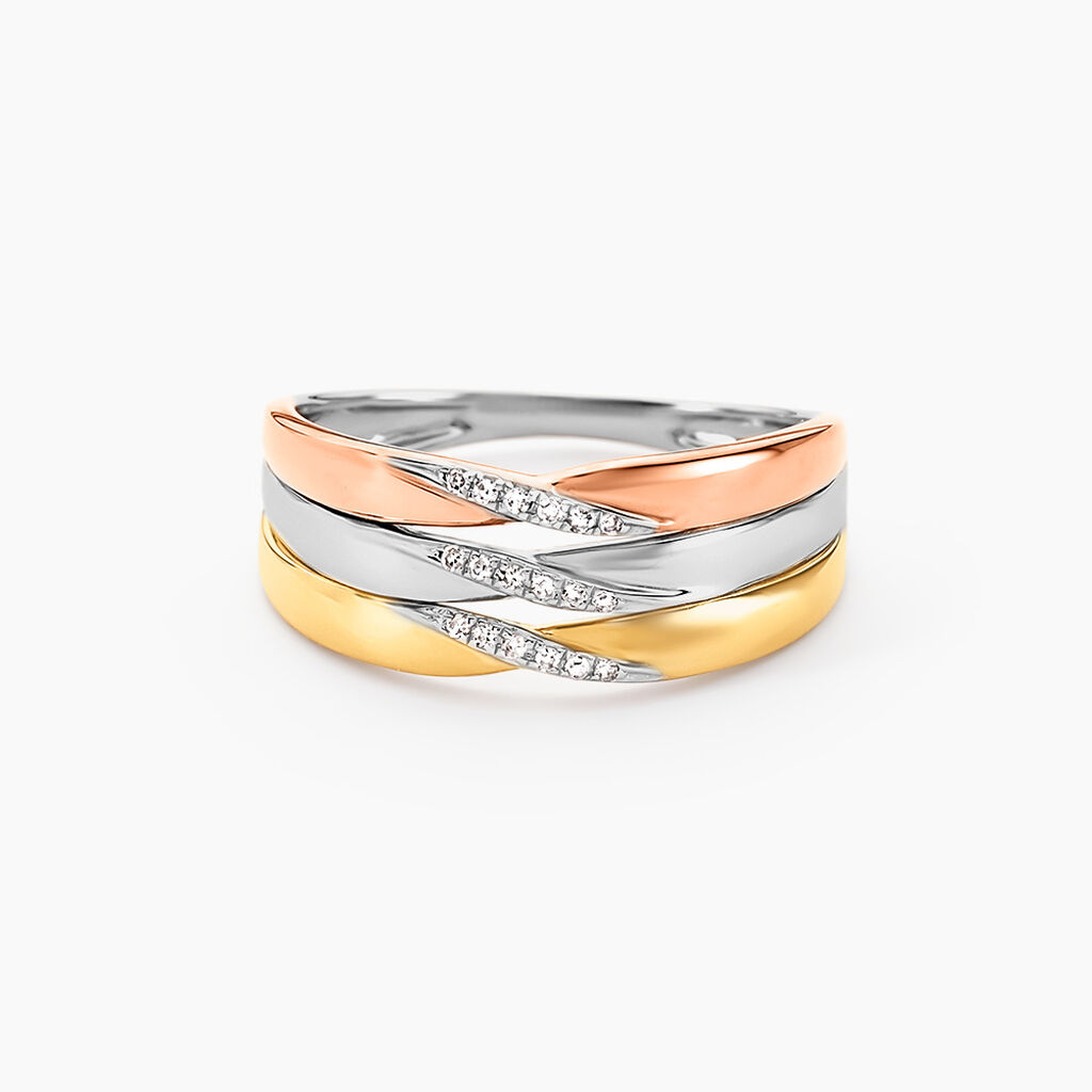 Bague Nesibe Or Tricolore Diamant - Parures de mariage Femme | Marc Orian