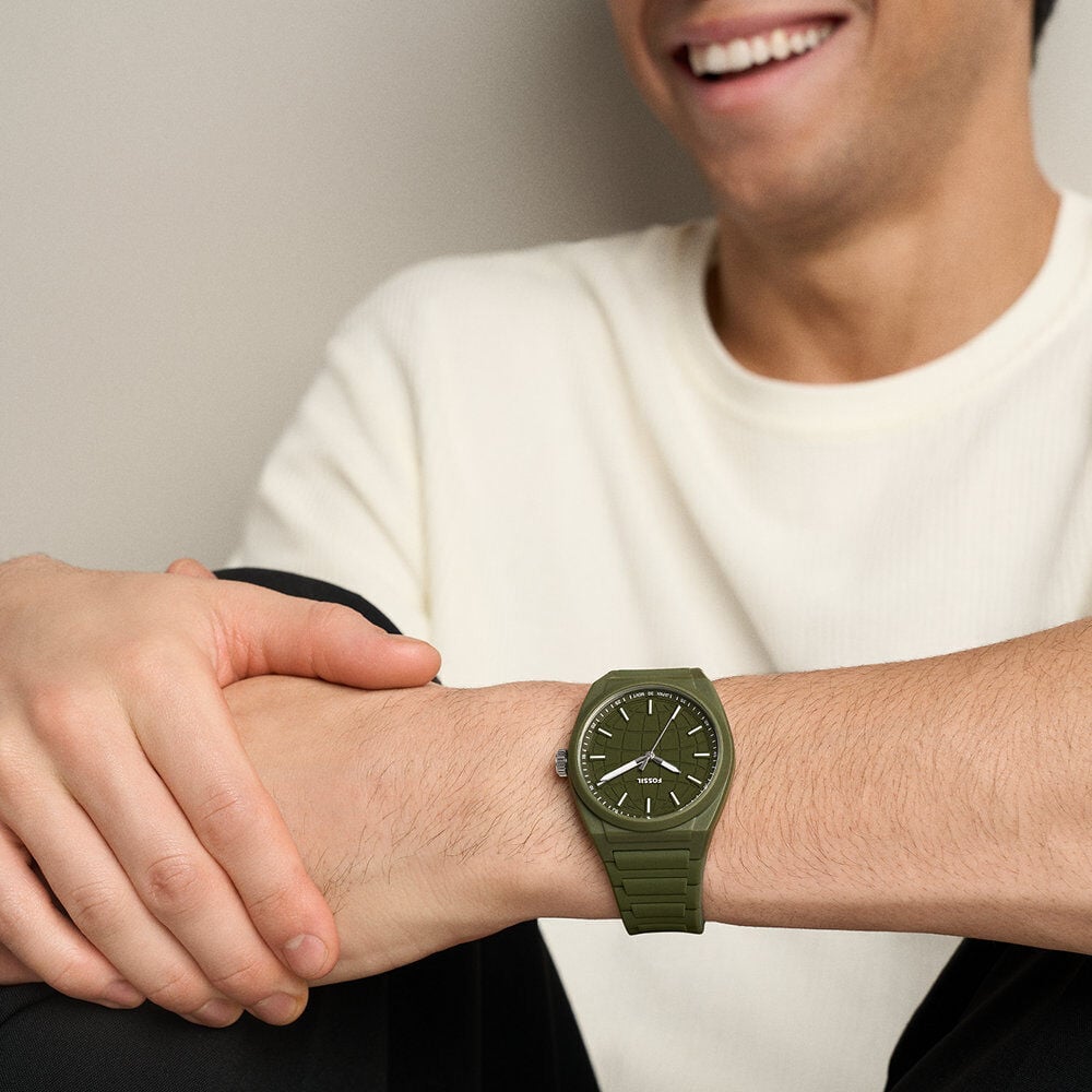 Montre Fossil Everett 3 Hand Kaki - Montres &eacute;tanches Homme | Marc Orian