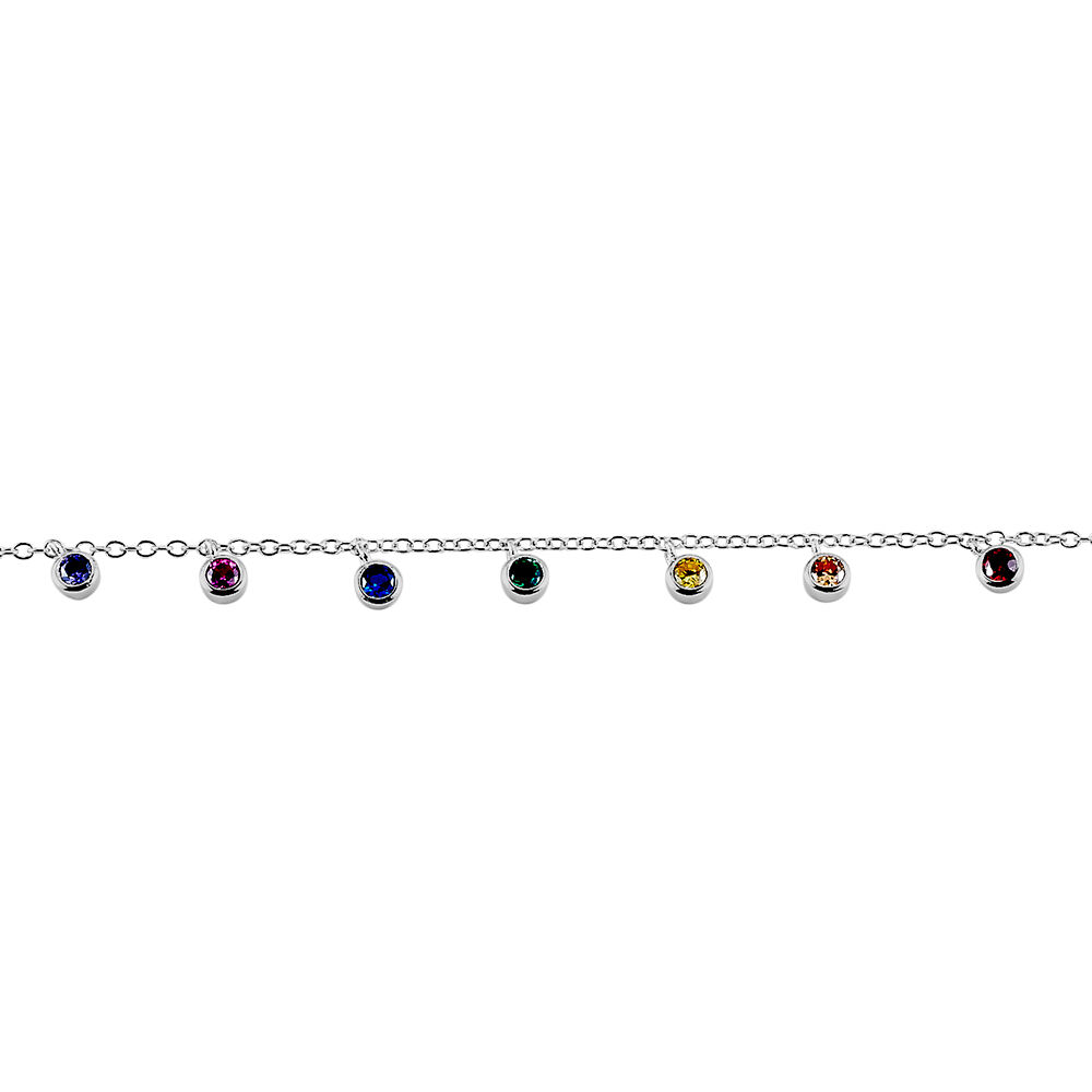 Bracelet Stephen Argent Blanc Oxyde De Zirconium - Bracelets chaînes Femme | Marc Orian
