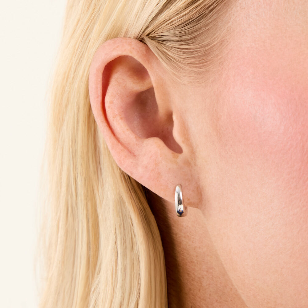 Cr&eacute;oles Magma Argent Blanc - Cr&eacute;oles Femme | Marc Orian
