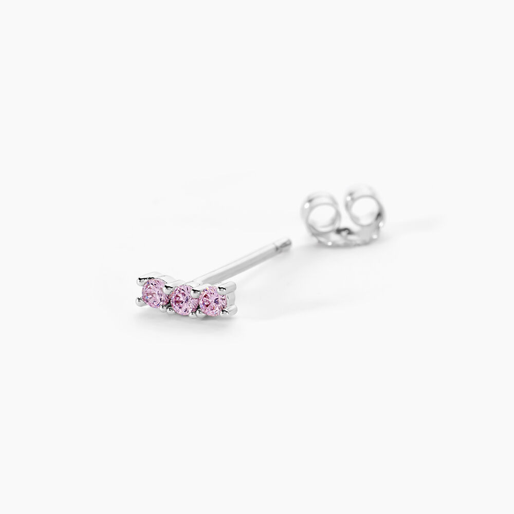 Boucles D'oreilles Puces Mai-ly Argent Blanc Oxyde De Zirconium - Nouveautés Femme | Marc Orian