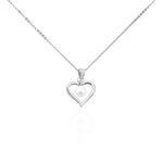 Collier Ainhoa Maille For&ccedil;at Argent Blanc Perle De Culture - Colliers avec pierres Femme | Marc Orian