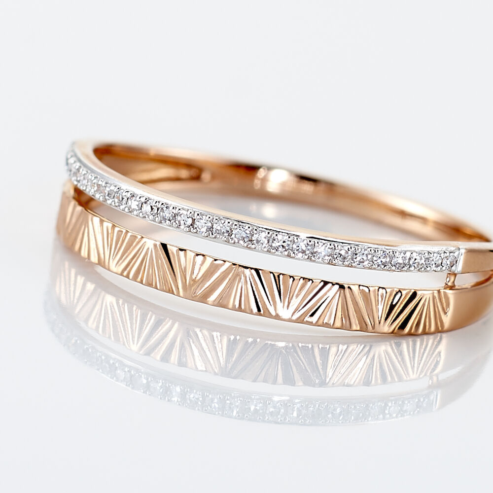 Bague Belindalan Or Bicolore Diamant - Bagues pierres précieuses Femme | Marc Orian