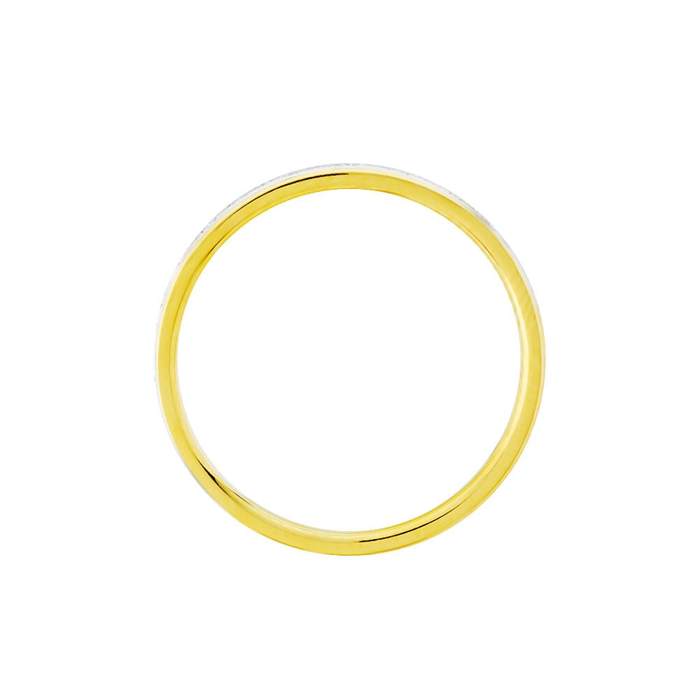 Alliance Fine Diamantee Ruban Plat Or Bicolore - Alliances personnalisées Femme | Marc Orian