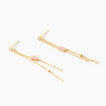 Boucles D'oreilles Pendantes Reflets Pop Or Jaune Rhodochrosite - Pendantes Femme | Marc Orian