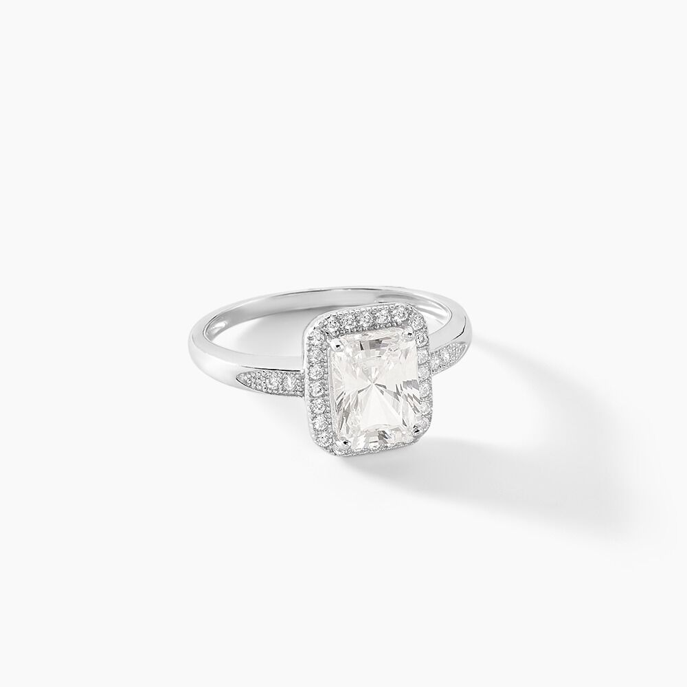 Bague fiancaille rectangle clearance