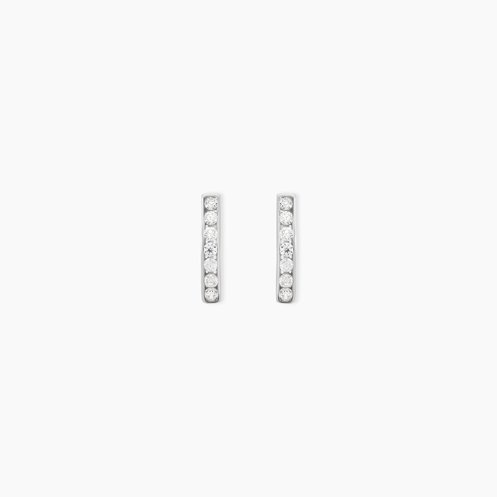 Cr&eacute;oles Jacoba Rondes Or Blanc Oxyde De Zirconium - Cr&eacute;oles Femme | Marc Orian