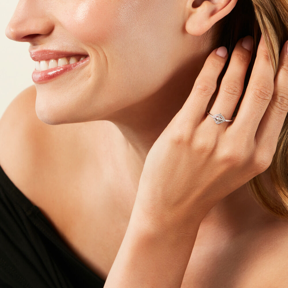 Bague Astrea Argent Blanc Oxyde De Zirconium - Bijoux fantaisie Femme | Marc Orian